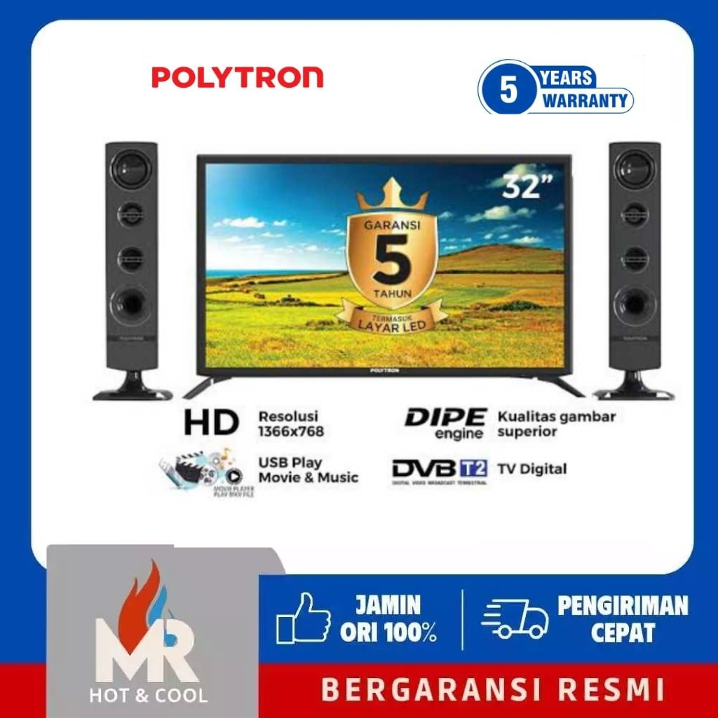 POLYTRON LED DIGITAL TV 32 INCH DVB-T2 PLD 32TV1755