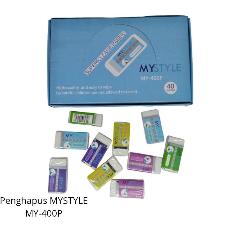

PENGHAPUS PENSIL MY-400P Super Clean Eraser (1PAK ISI 40PCS) ++