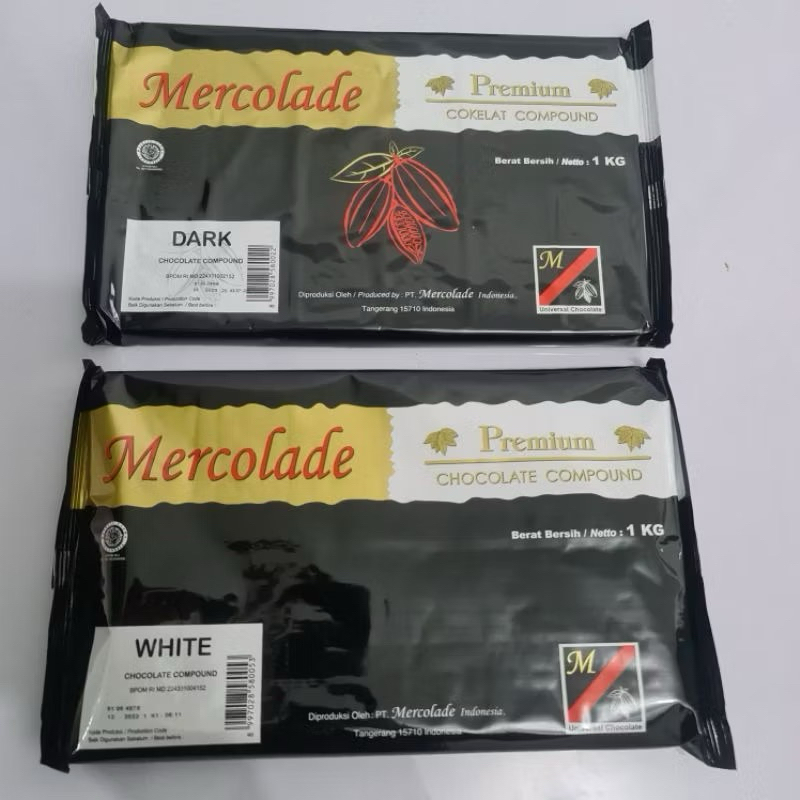 

Coklat Batang Mercolade dark dan White 1 kg / Dark Compound 1kg