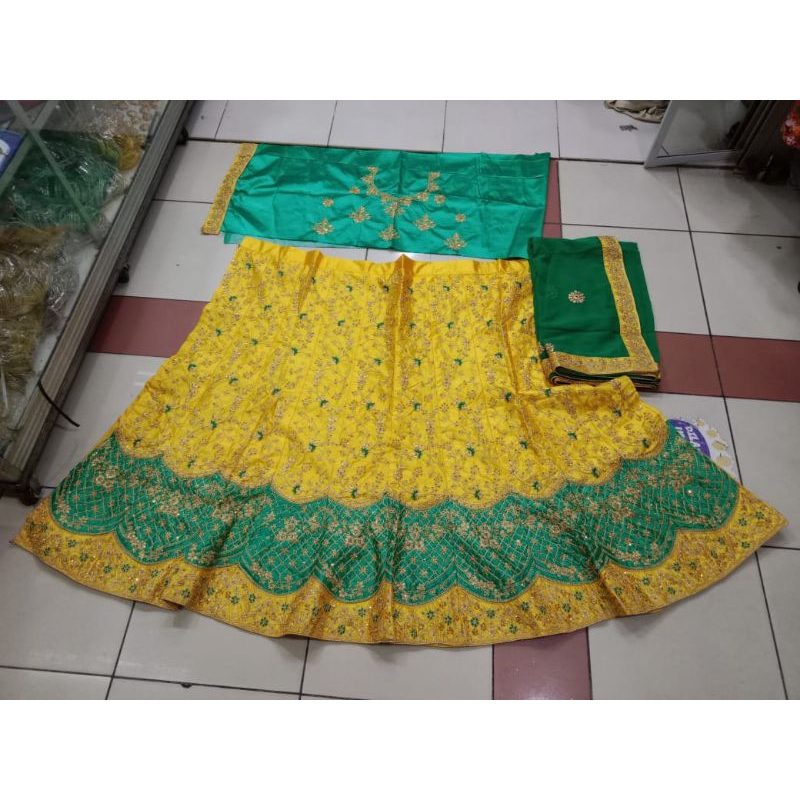 ORIGINAL Lehenga Lenga Baju India Wanita Premium Bordir Pesta Party Wear