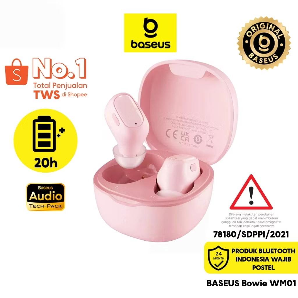 [Promo SPL] Baseus WM01 TWS Earbuds Upgrade Edition True Wireless Bluetooth Earphones