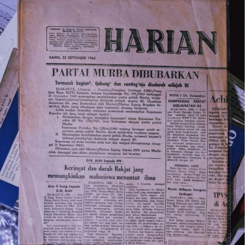 Koran Harian Rakjat, No. 4229 Th. XV, Kamis 23 September 1965
