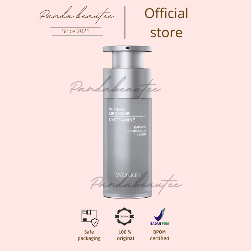 PANDABEAUTEE - Wardah Radiant Resurfacing Retinal Cysteamine Serum 30 ml - Serum Pencerah, Penghilan