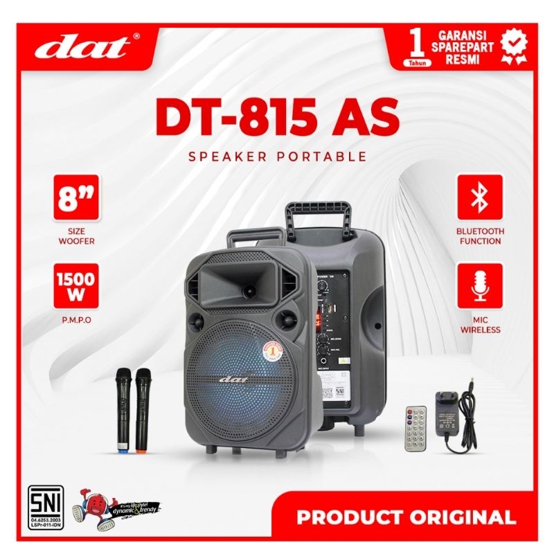 Speaker DAT 8 inch  DT 815AS Bluetooth Original