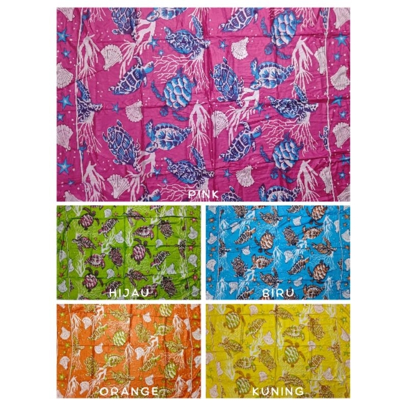 KAIN PANTAI BALI MOTIF MACAN, KUPU-KUPU, KURA-KURA  ~ TAPIH BALI RUMBAI SARUNG PANTAI BALI BAHAN RAY