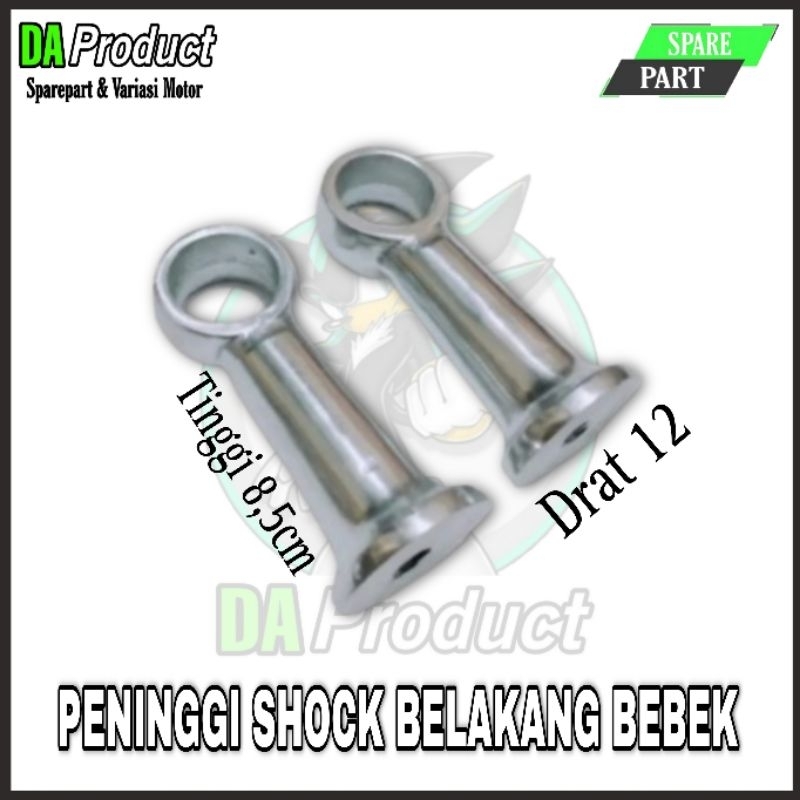 PENINGGI SHOCK BELAKANG ANTING SHOCK BELAKANG SEPEDA BEBEK TINGGI 8,5 CM DRAT 12 MOTORCYCLE