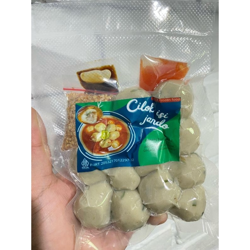 Cilok isi jando bumbu saus + kacang