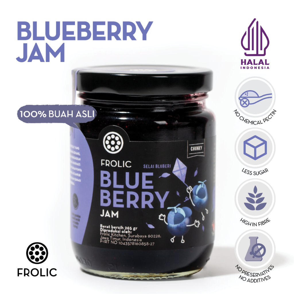 

FROLIC Blueberry Jam - Selai Buah Blueberi Asli Natural