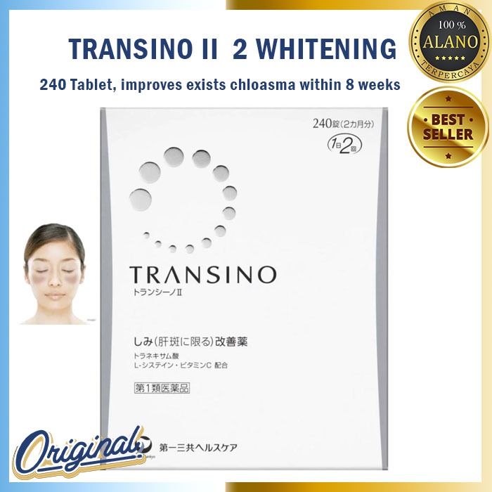 TRANSINO II 2 Genuine Skin Whitening Supplement Melasma Original Japan Suplemen Kecantikan