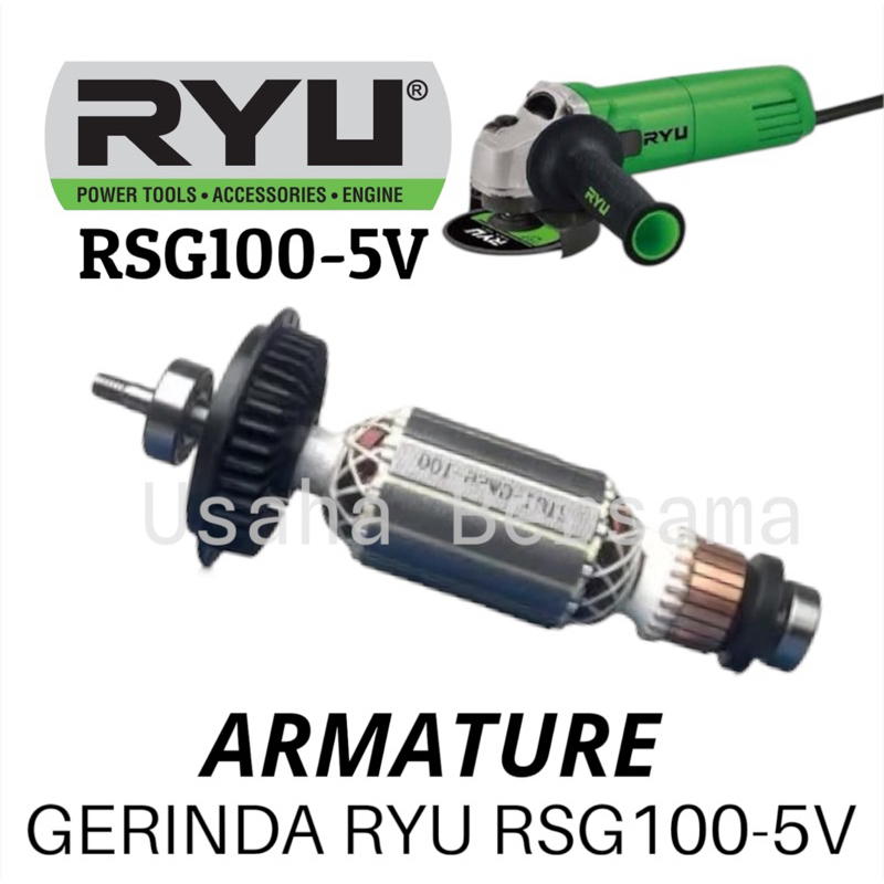 ANGKER RSG100-5V RYU ARMATURE ROTOR MESIN GERINDA RYU RSG 100-5V RSG100 5V DCA