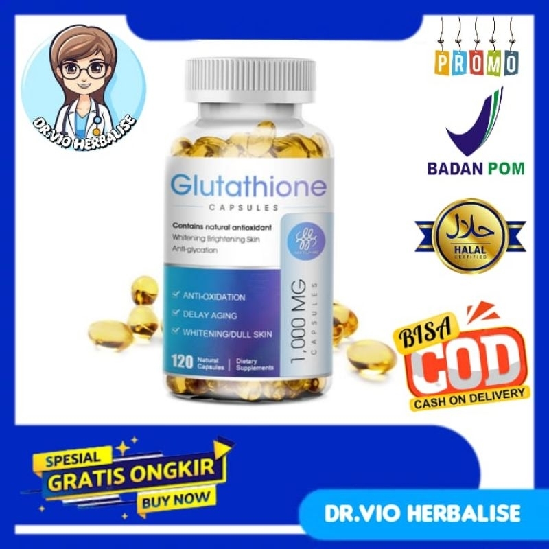 GLUTATHIONE SOFTGELL 10000MG PEMUTIH KULIT BADAN PENCERAH WAJAH MERONA