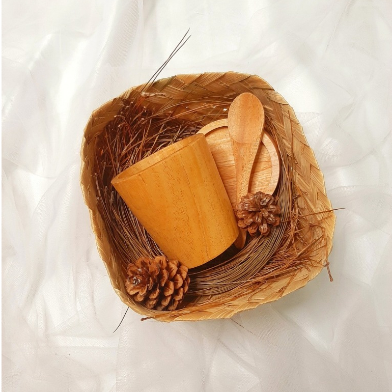 

WOODEN HAMPERS | HAMPERS MINUMAN SATU SET | HAMPERS KAYU | SOUVENIR KAYU