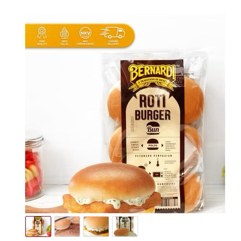 

Bernardi roti burger polos 6pcs