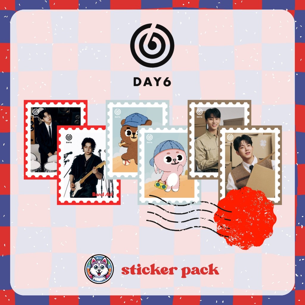 

Stiker Perangko DAY6 Denimalz kpop mini (sticker stamp album freebies journaling korea lucu)
