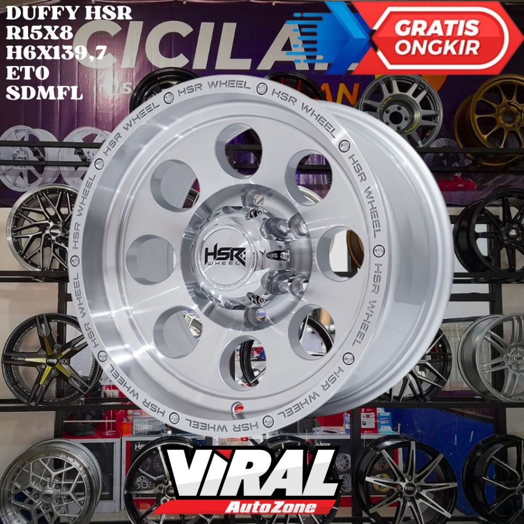Velg Mobil Ring 15 HSR DUFFY R15 UNTUK PANTHER , BLAZER , HIACE , TRAGA