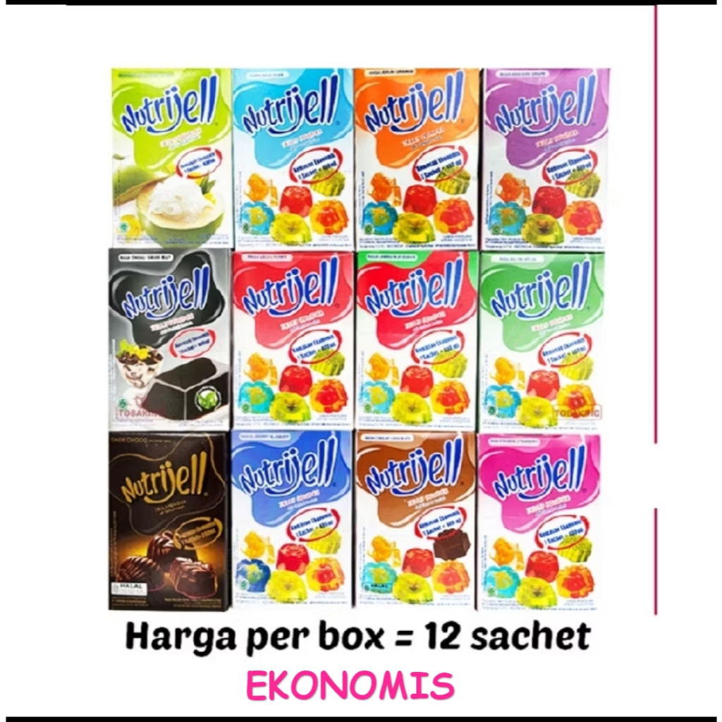 

NUTRIJELL JELLY EKONOMIS BOX ISI 12 PCS NUTRIJEL JELLY ALL VARIAN PUDDING
