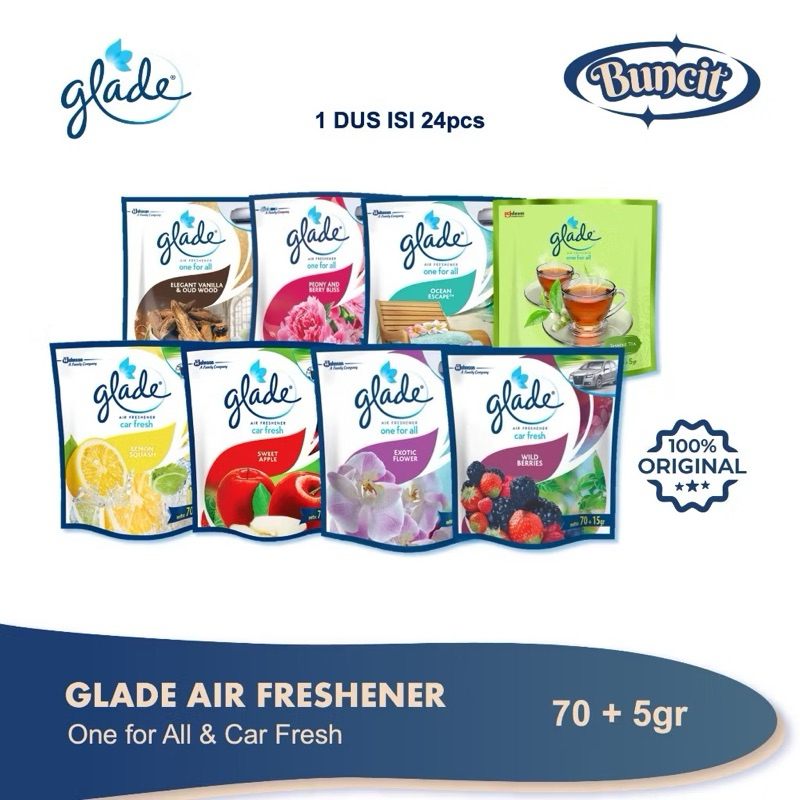 Glade Pengharum Ruangan Dan Mobil 75gr / Pewangi Ruangan Dan Mobil  / Pewangi Untuk AC Murah