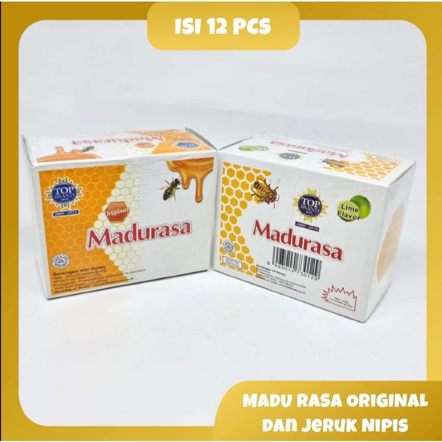 

MADU RASA Original dan Jeruk Nipis Madurasa Box Sachet isi 12