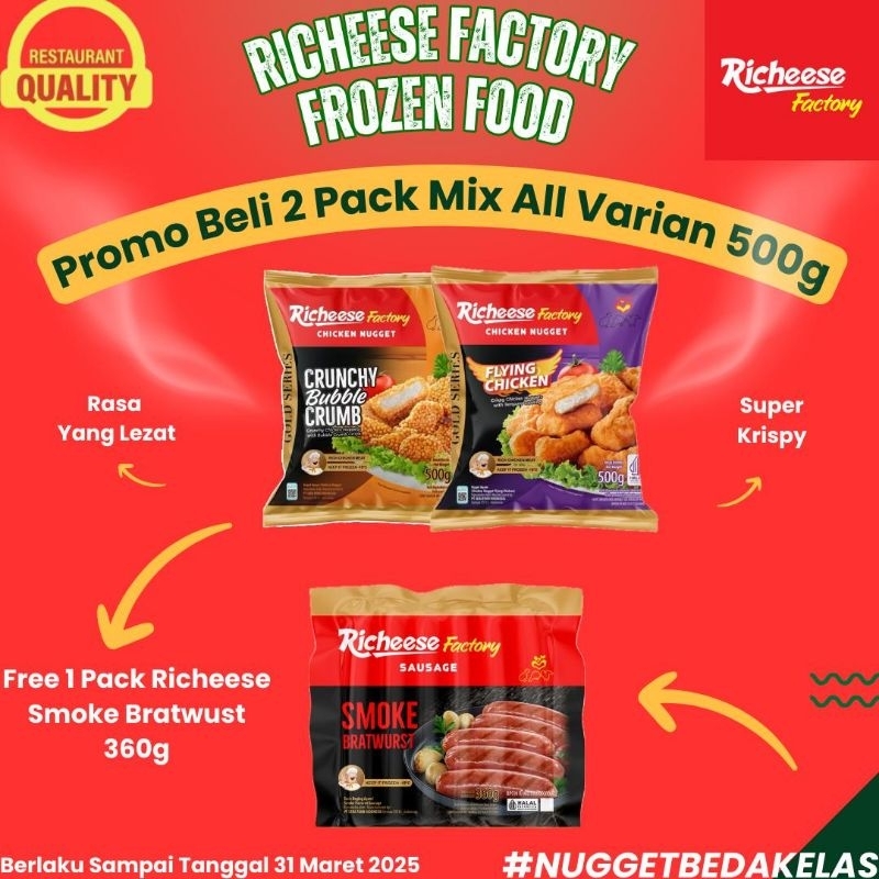 

PAKET RICHEESE buy 2 get 1 free Exp 6 bln kedepan