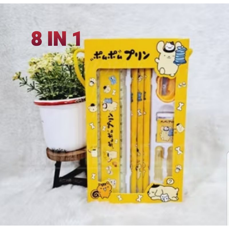 

Alat pensil tilis 8 in 1 sanrio cinnamorol melodi kuromi pompurin.