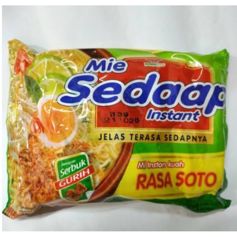 

mie sedap rasa soto kemasan 90g 1pcs