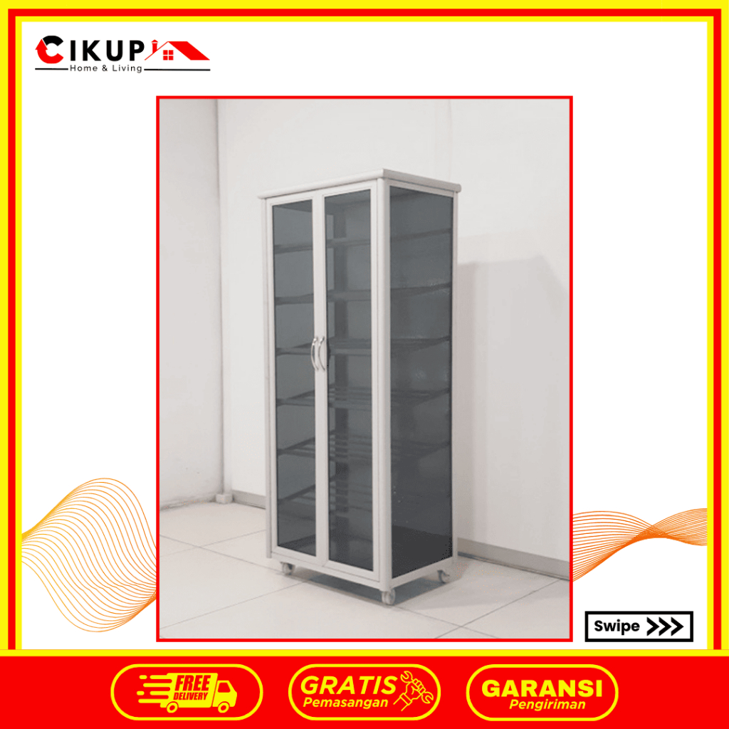 LEMARI SEPATU / RAK SEPATU SANDAL ALUMINIUM 7 SUSUN (MUAT 14 PASANG SEPATU) LSS 807-54