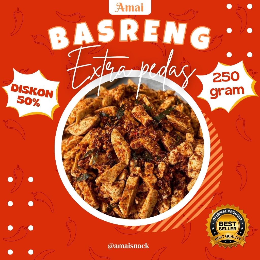 

SNACK MURAH PREMIUM - Basreng / Basreng Pedas Varian Extra Pedas 250 gram