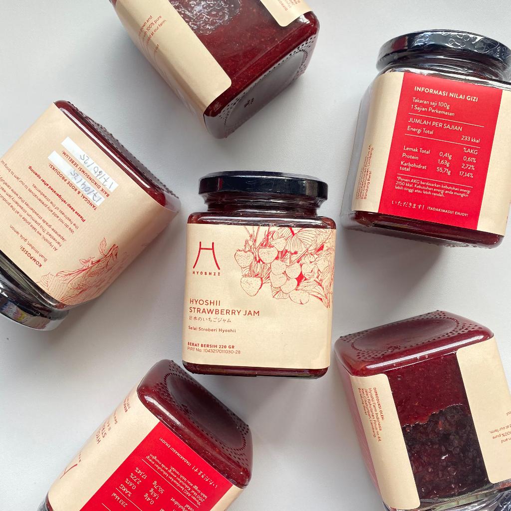 

HYOSHII Strawberry Jam 220gr - JAPANESE GRADE!! SELAI STROBERI PREMIUM