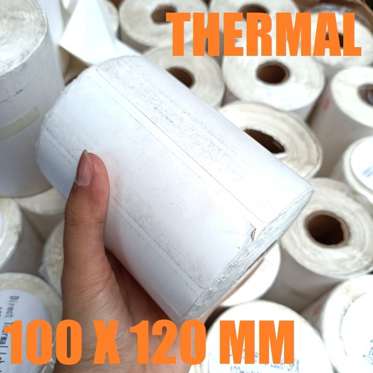 

STICKER THERMAL 100 X 120 MM ISI 250 label kertas stiker termal 100x120 100 x 120 100 mm 120 mm 100mm 120mm merk random toko mbah ning tokombahning