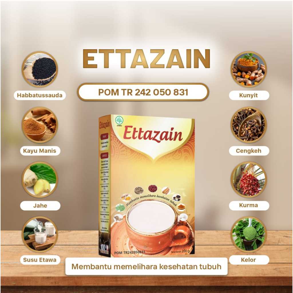 

susu kambing ETTAZAIN Nyeri Sendi pegal linu Etawa ku Original plus herbal Kemasan 200gr AMAN BPOM TR 242050831