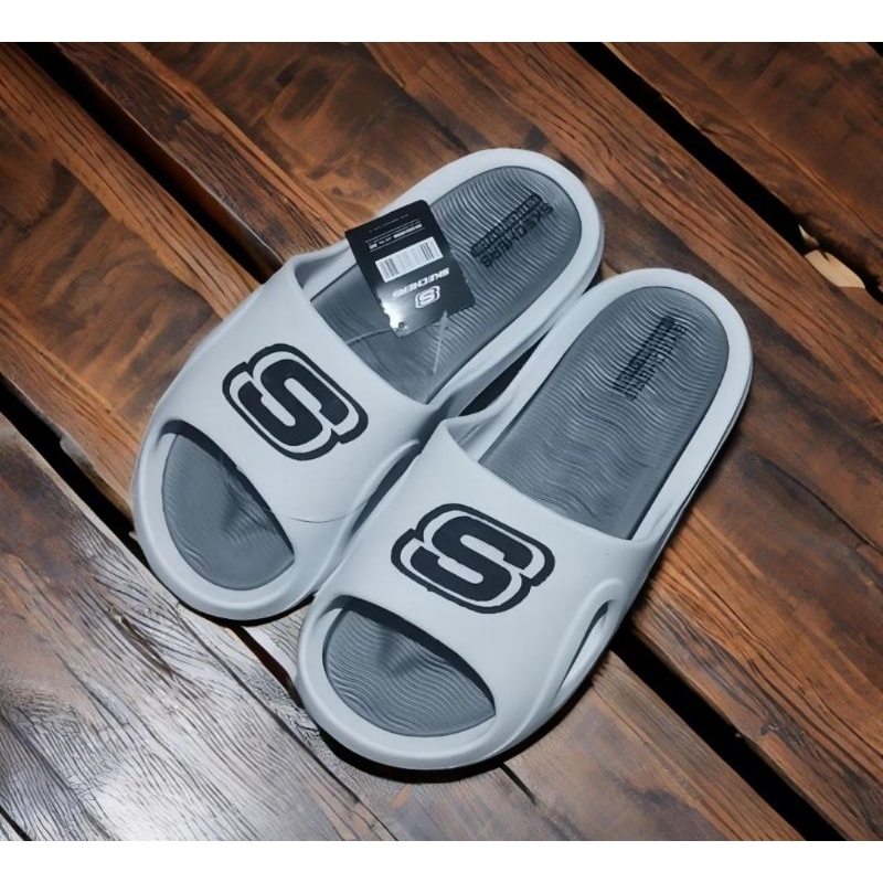 sendal slop pria karet skechers sandal slide pria skechers