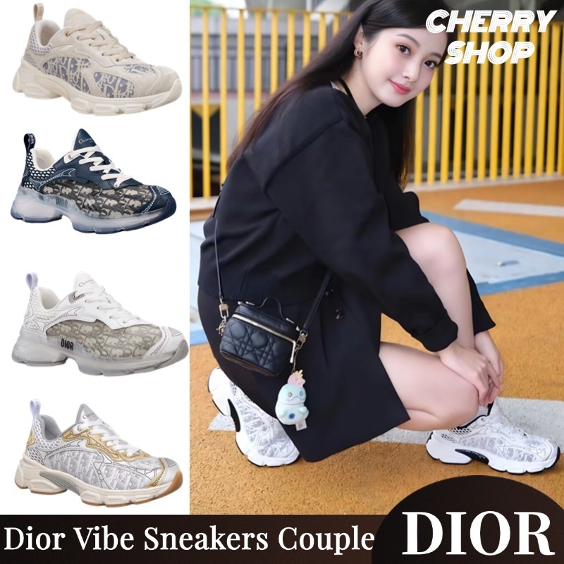Dior Dior Vibe sneakers Low-Top Sneakers Sepatu kets pasangan Dior ukuran low-top 36-45