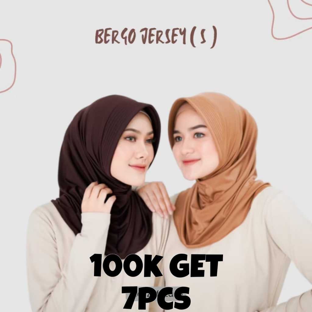 Hijabsport jersy premium / bergo sport pendek / hijab sport/bergo olahraga/hijab instan