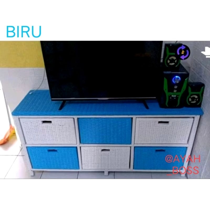 Lemari plastik susun 6 /laci rotan sintetis/lemari rotan sintetis/laci rotan sintetis/rak laci sinte