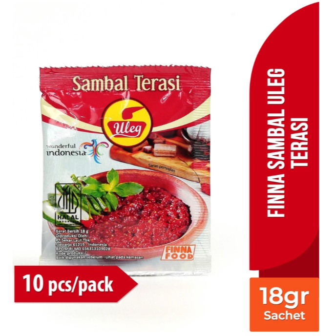 

Finna Sambal Uleg Terasi 1 Pack - Isi 10 Pcs 8g