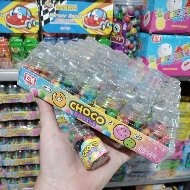 

CHOCO BOTTLE COKELAT BUTIRAN WARNA WARNI isi 30pcs