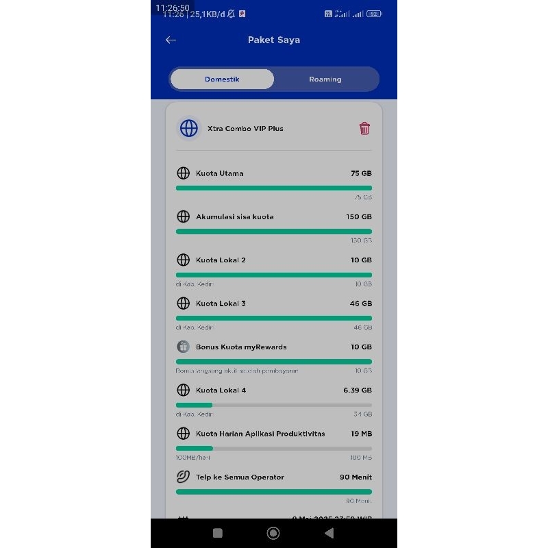 Kartu XL VIP & Regular discount 91%
