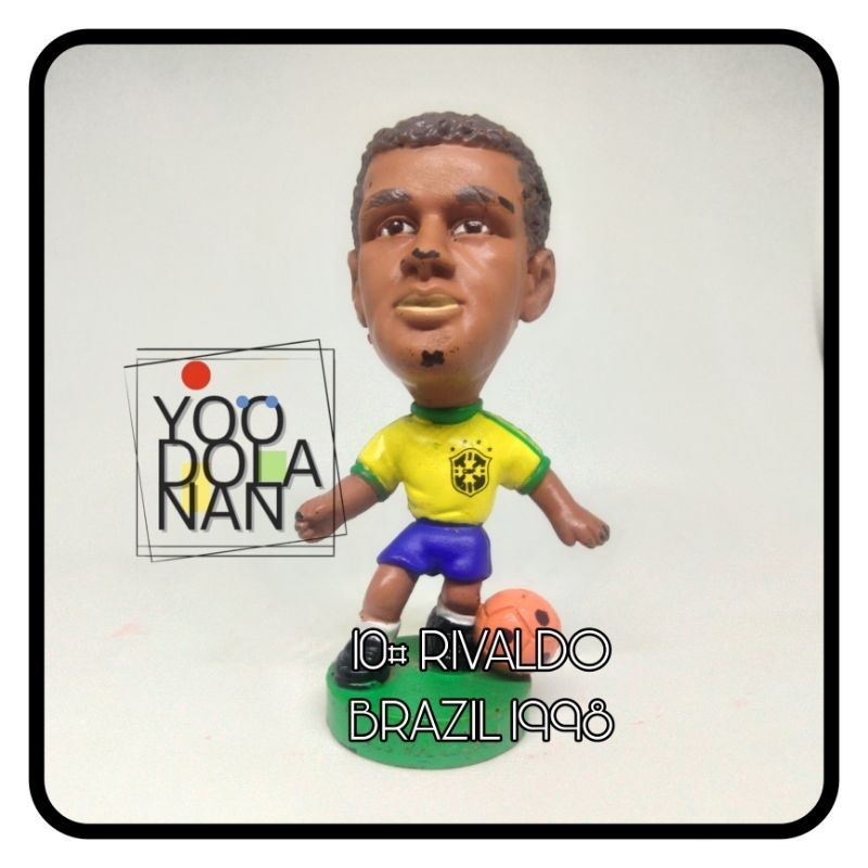 10# RIVALDO - BRAZIL 1998 FUTBOLMANIA COCA-COLA CORINTHIAN FIGURE PEMAIN BOLA