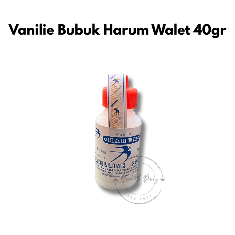 

Vanili Bubuk 40gr Cap Pabrik Harum Wallet Swallow | Vanillin Vanilie Powder