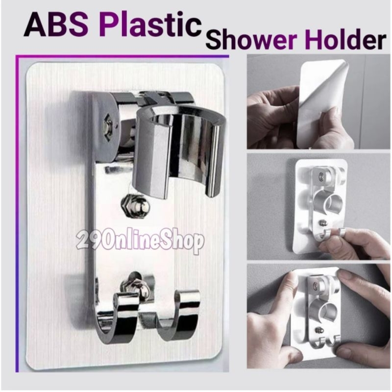 Shower Holder Tempel Dudukan Bracket Gantungan Hanger Semprotan Jet Bidet Kamar Mandi Toilet Wc