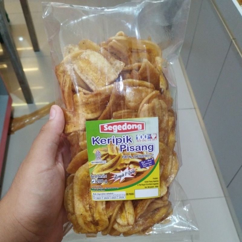 

Keripik pisang segedong uk.200 gr dan 350 gr