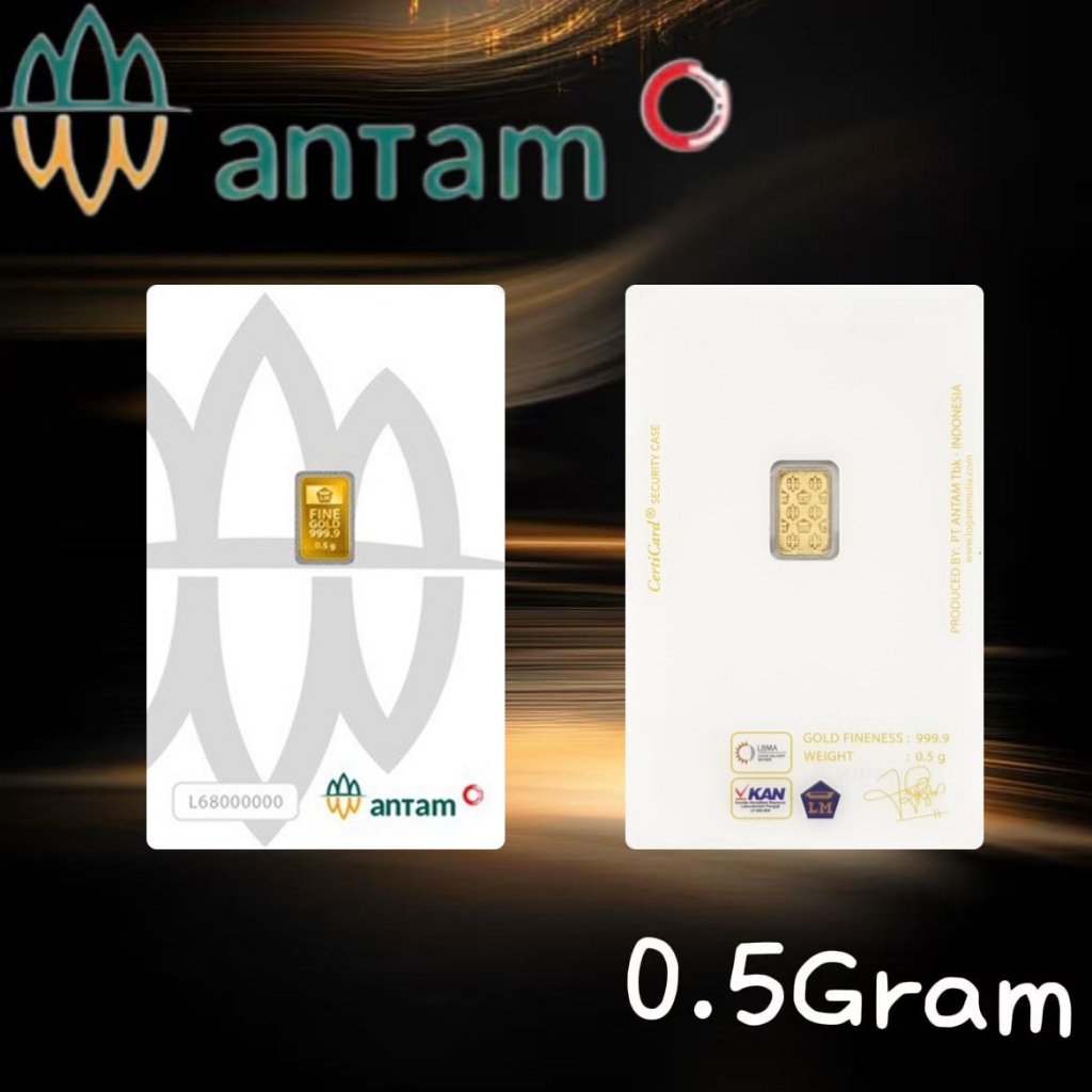 Murah Antam 0.5 Gram Ready Stok Emas Redmark LM Asli Sertifikat2025