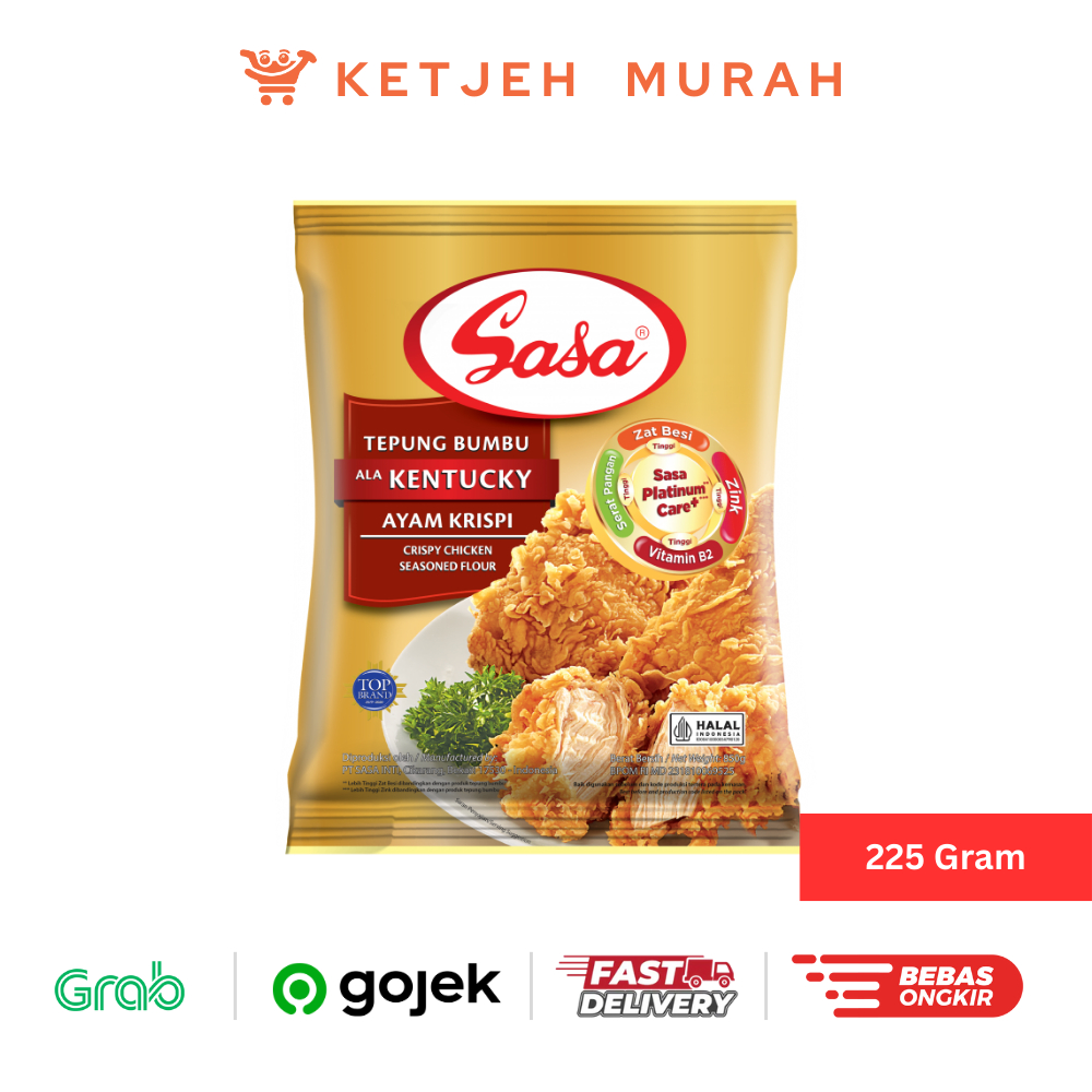 

Sasa Tepung Kentucky Ayam Krispi 225 Gram