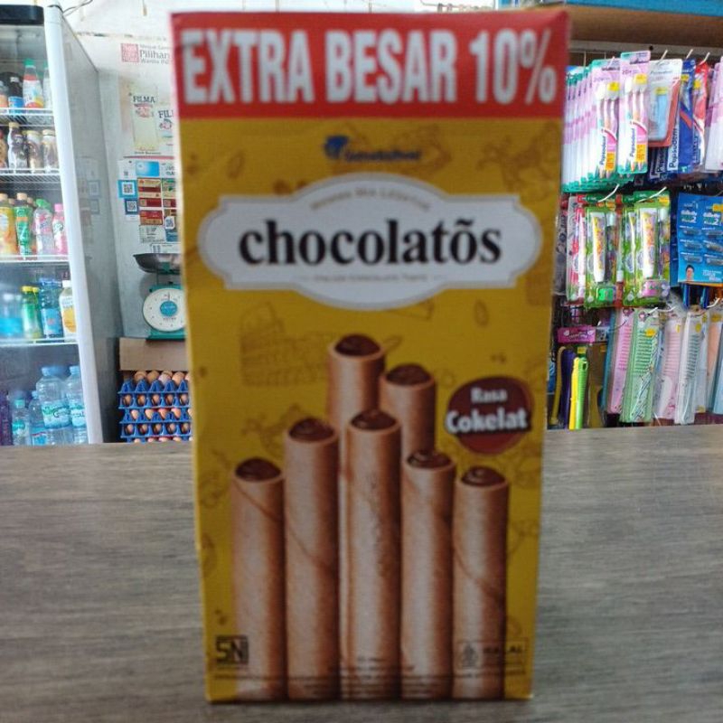 

Chocolatos Wafer Roll Rasa Cokelat 13 Gr Isi 24 Pcs