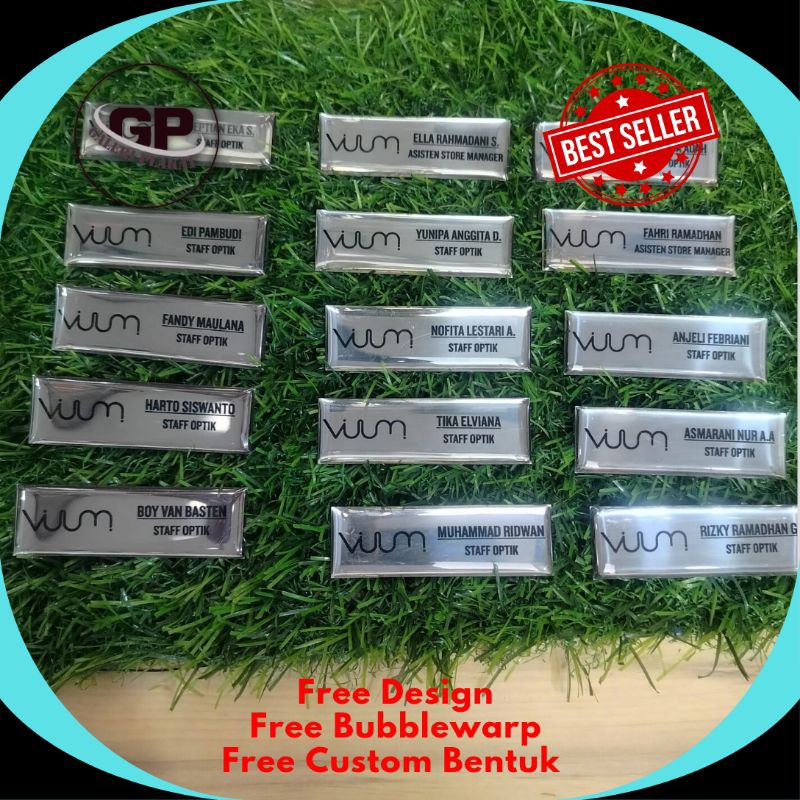 

Name Tag, Name Tag Murah, Name Tage Peniti, Name Tag Magnet, Name Tag Akrilik, Name Tag Coating