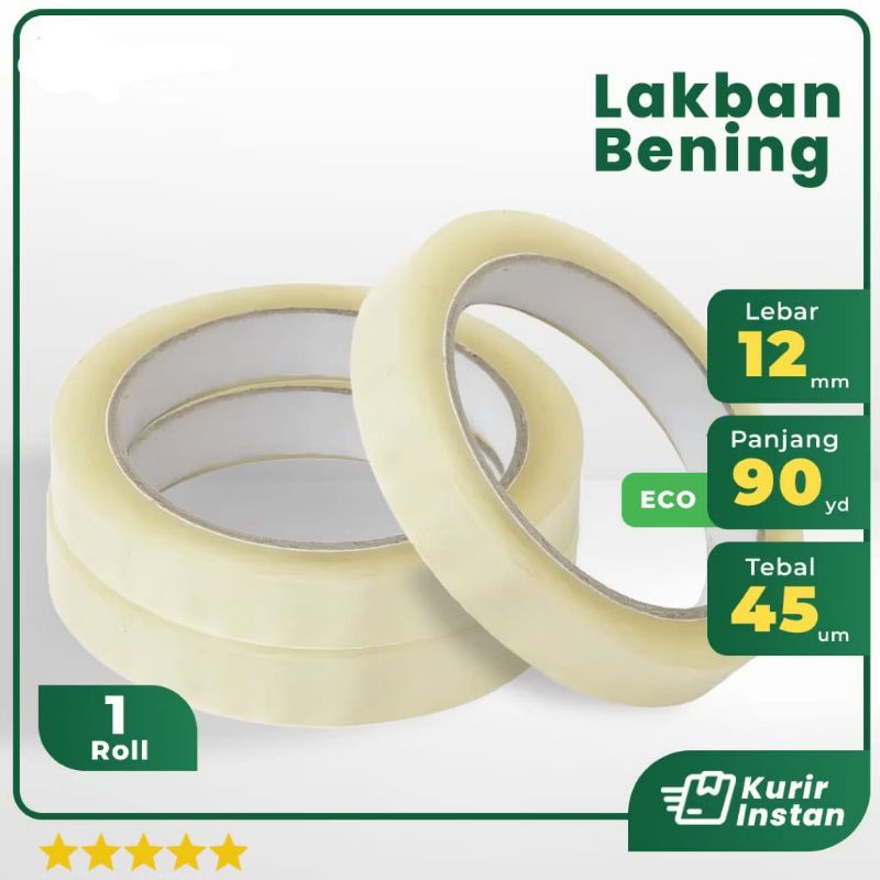 

Lakban/Isolasi bening 90 yars 12 mm FUL!!!