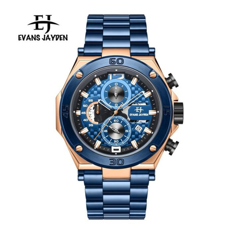 Evans Jayden 9839 Jam Tangan Pria Stainless Steel Chronograph Water Resistant