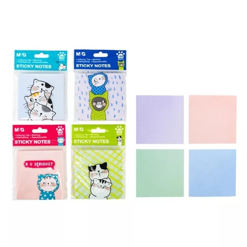 

Sticky Note M&G YS-375 3x3inch So Many Cats 76x76mm AS33V119 Memo Stick Tempel Penanda Buku