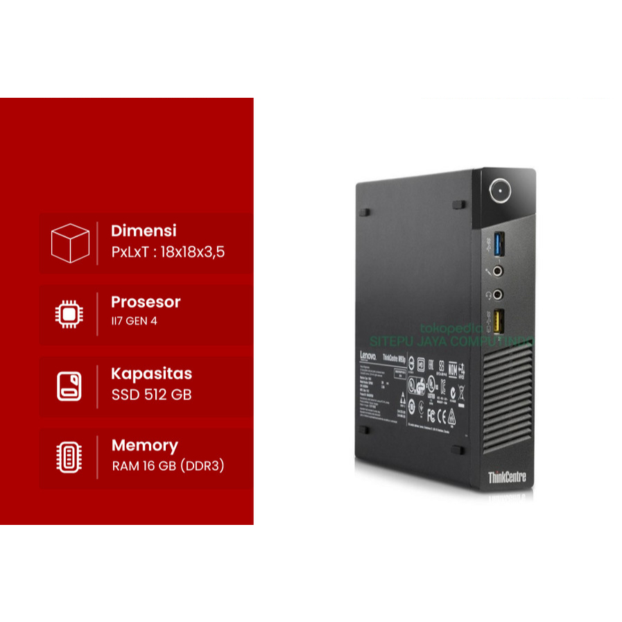 MINI PC LENOVO M93P Core i3/i5/i7 Gen4