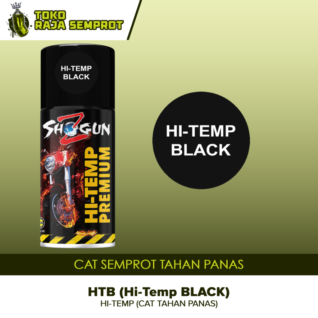 Pilok Cat Semprot Knalpot Motor Pilox ShogunZ Paint Hi Temp Black / Silver Cat Mesin Tahan Panas